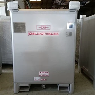 550 gallon roestvrijstalen IBC -tank